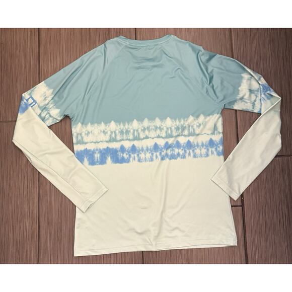 Huk Women’s Pursuit Long Sleeve Salt Dye T-shirt Blue/Green Size Medium UPF 30+ - Picture 5 of 5
